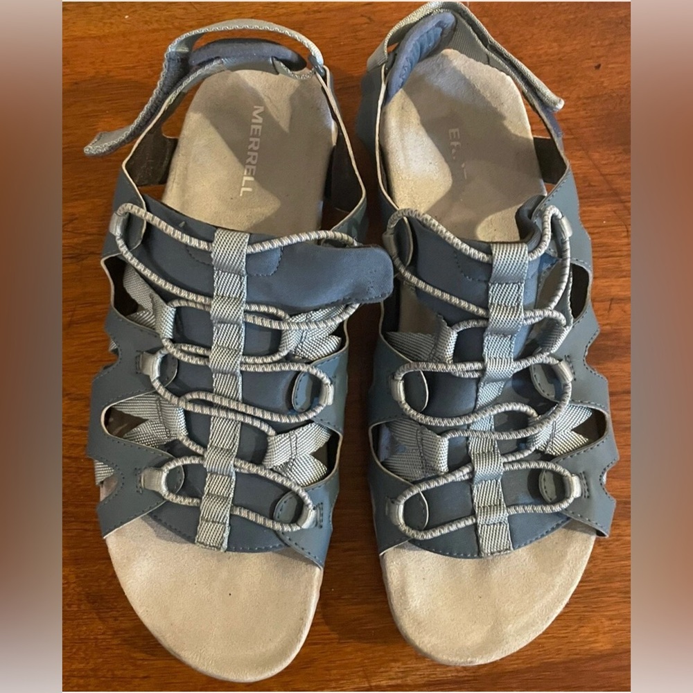 Merrell Women's Blue Gray Strappy Sport Sandals